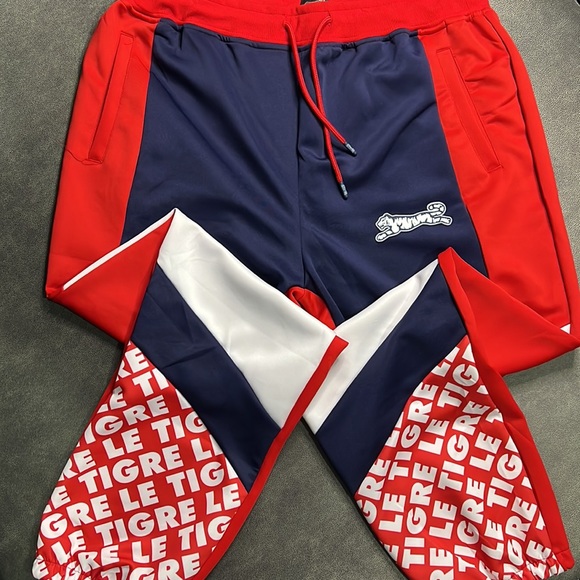 LE TIGRE Tri-Color Track Sweat Pant LT-43-N Red/White/Blue Sz XXL 2XL - Picture 4 of 6